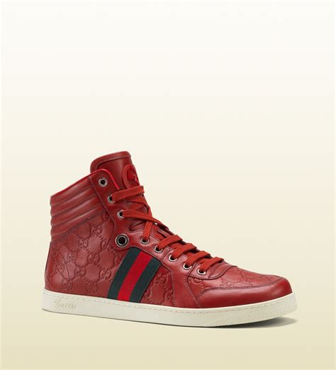 gucci space sneakers|Gucci red high top sneakers.